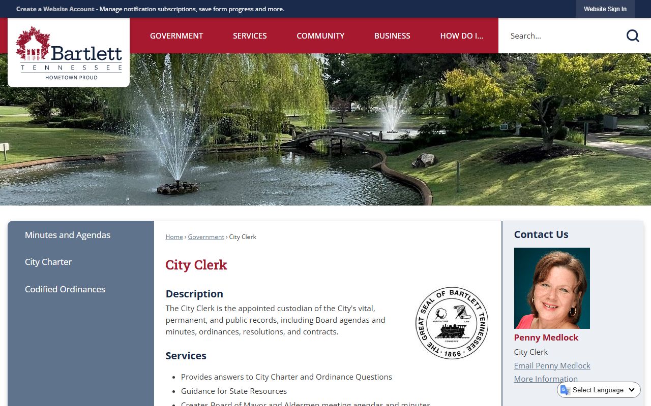 Bartlett Marriage License guidance from the city FAQ