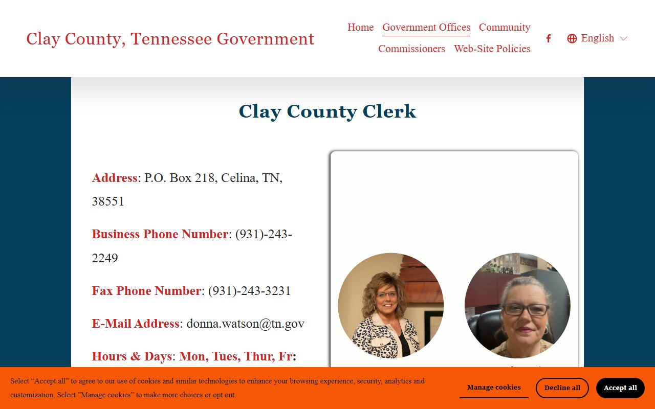 Clay County Marriage License details from the county clerk office