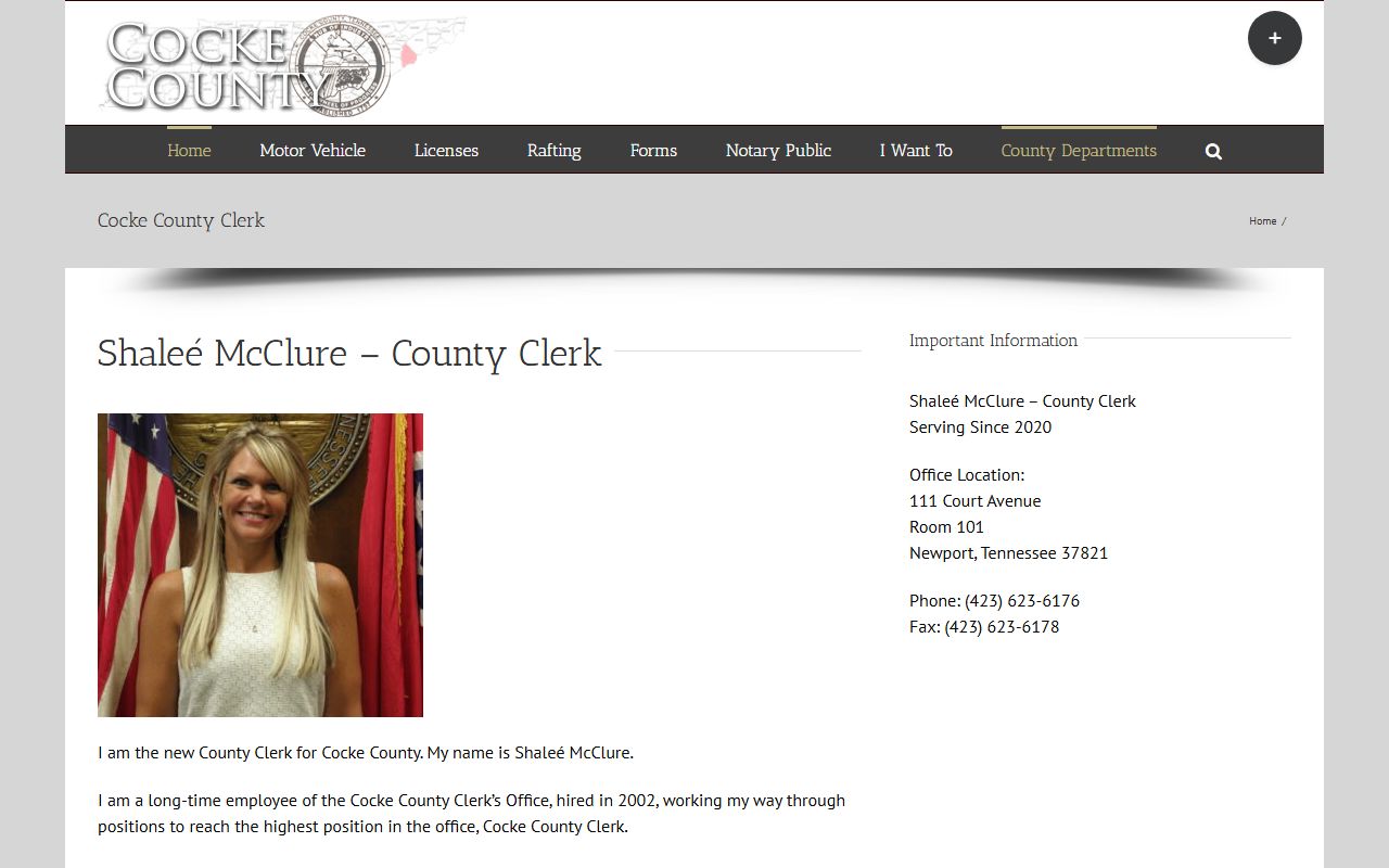 Cocke County Marriage License county clerk website