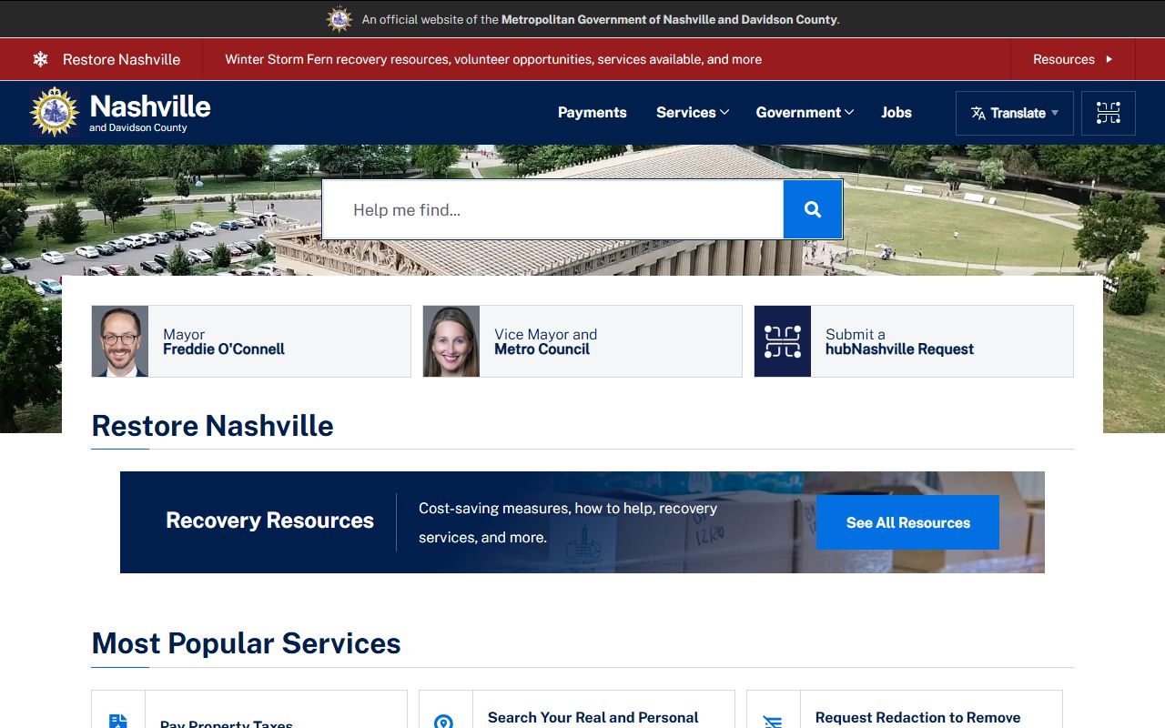 Davidson County government marriage license records help