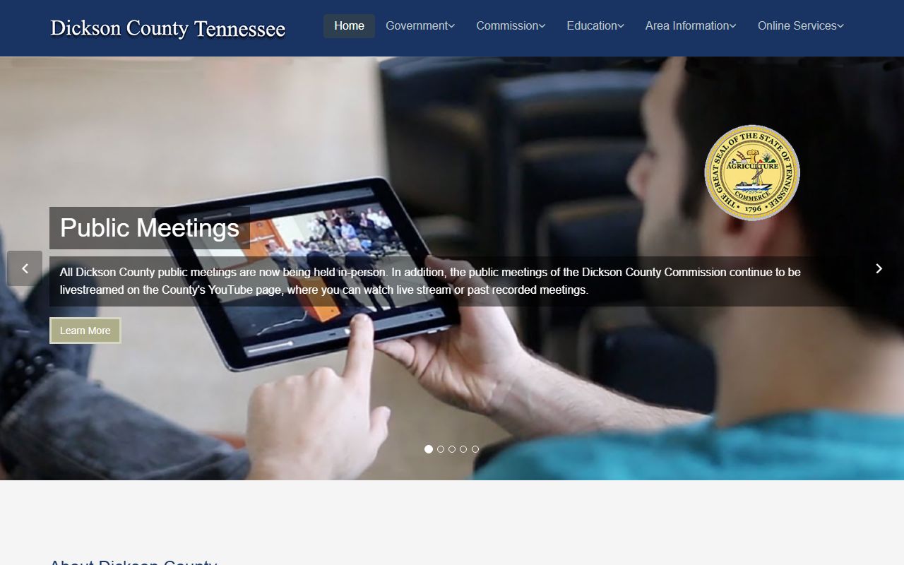 Dickson County Marriage License information from the county government website