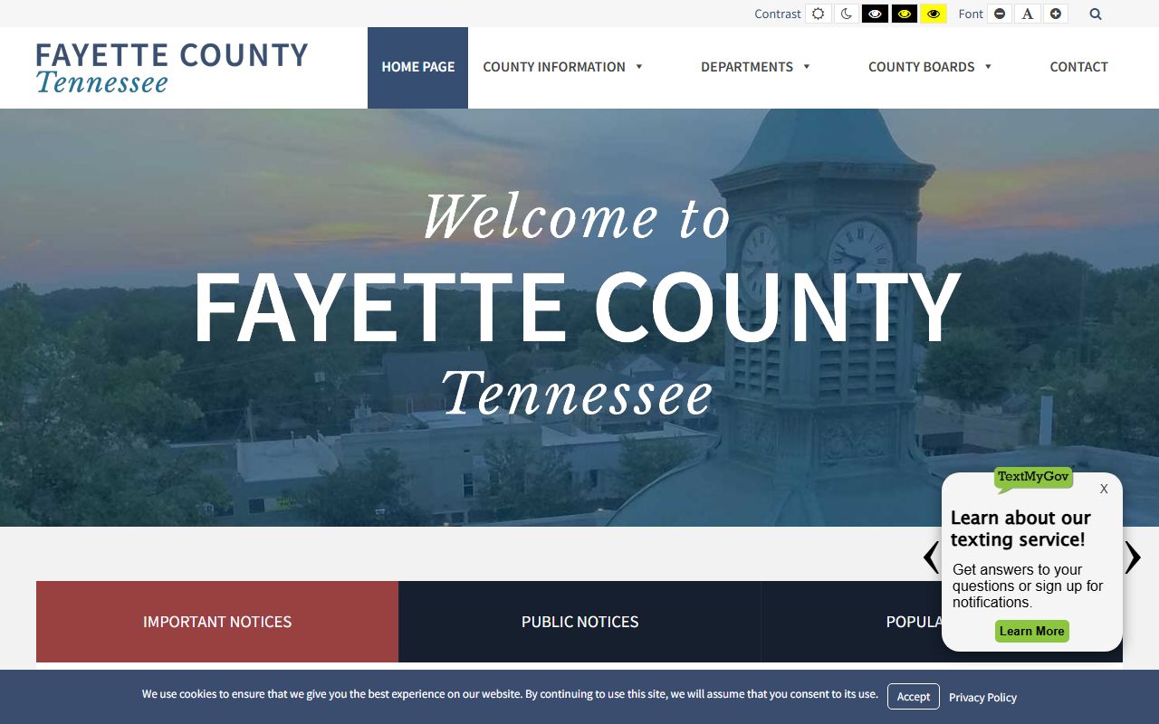 Fayette County Marriage License guidance from the county government website