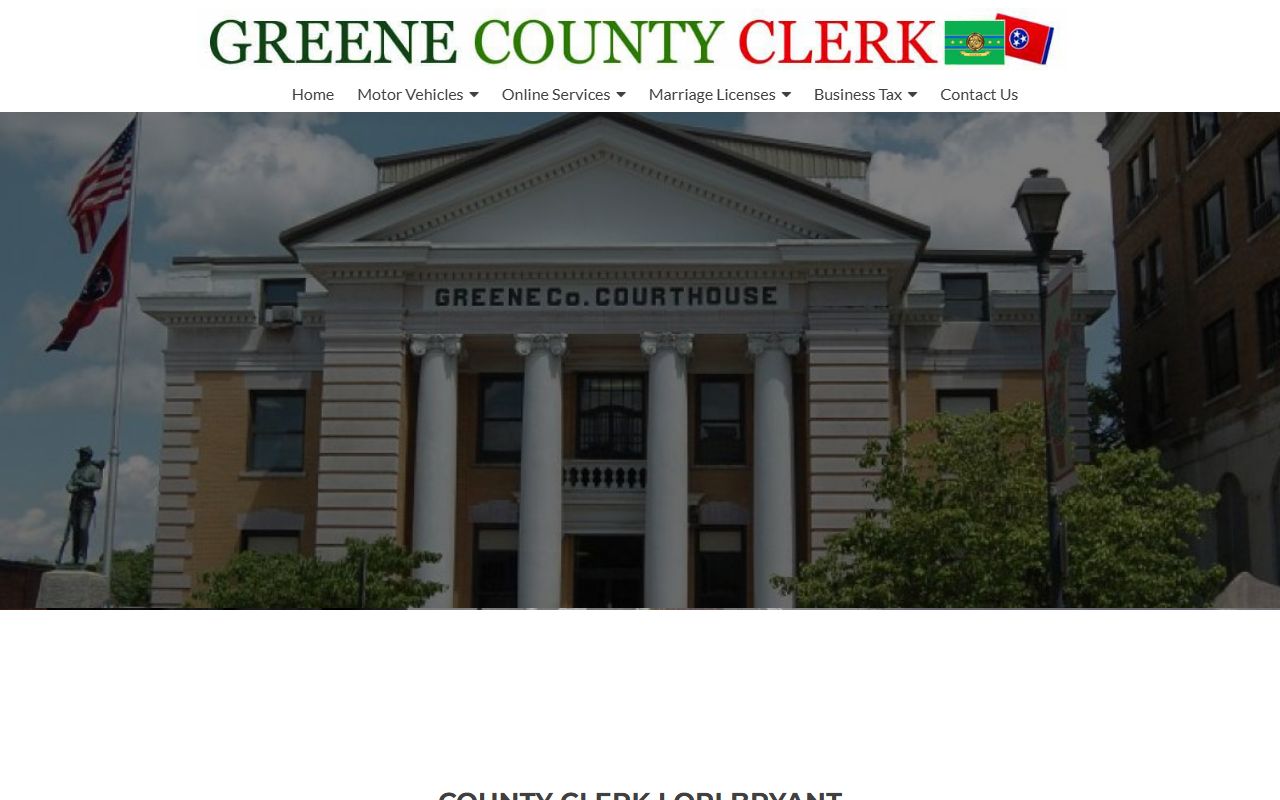 Greene County Marriage License official clerk website