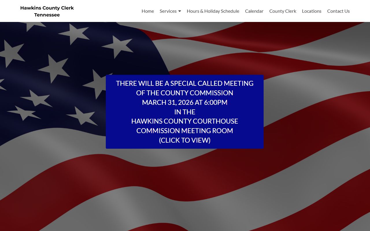 Hawkins County Marriage License office in Rogersville