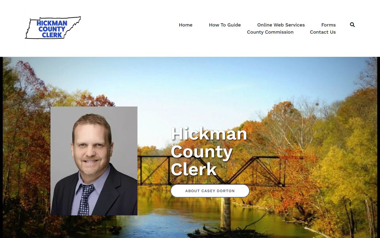 Hickman County Marriage License office on the county clerk website