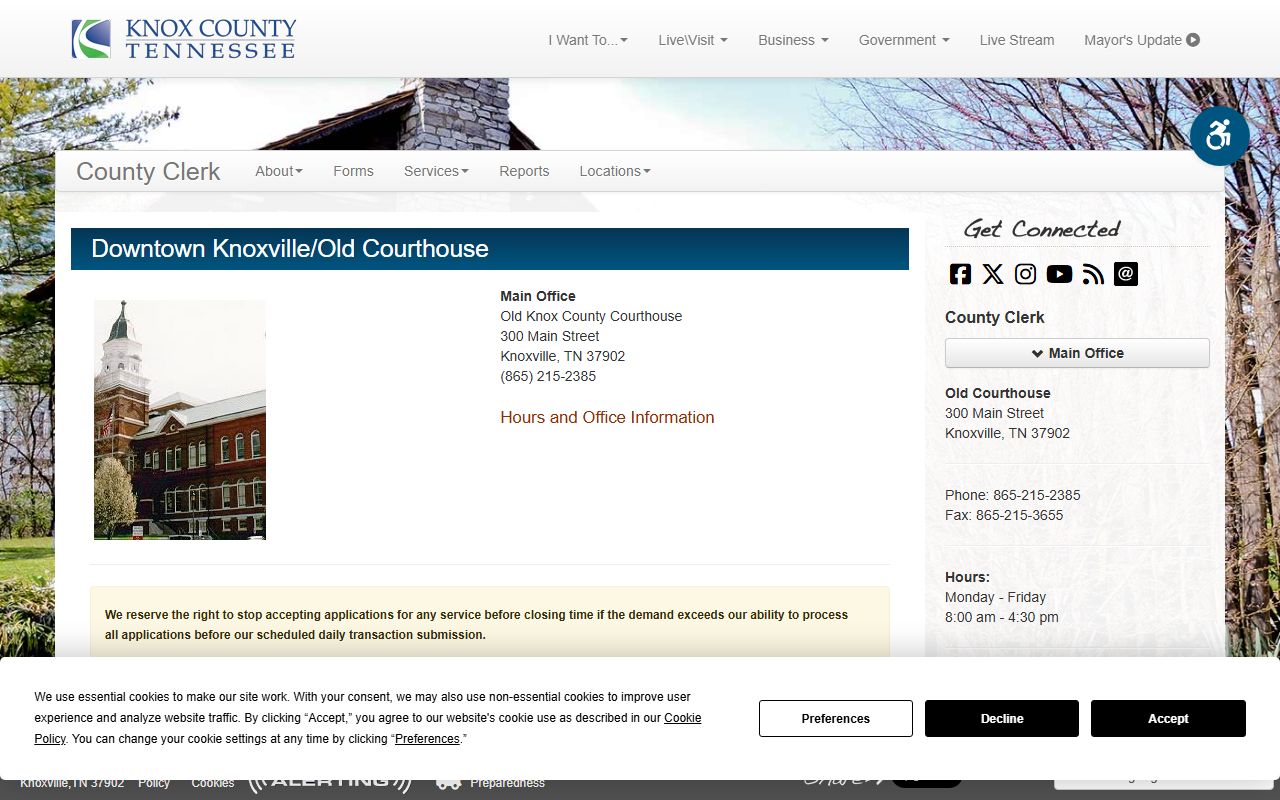 Knox County Marriage License at the Old Courthouse in Knoxville