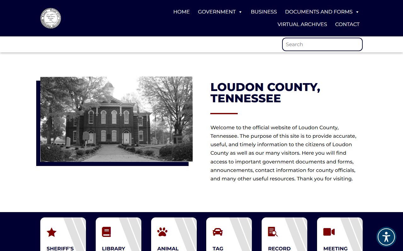 Loudon County Marriage License service information from county government