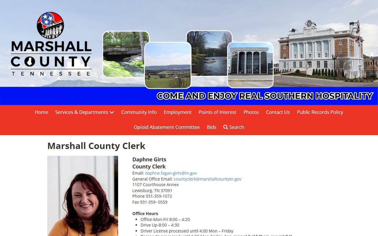 Marshall County Marriage License search through the county clerk office