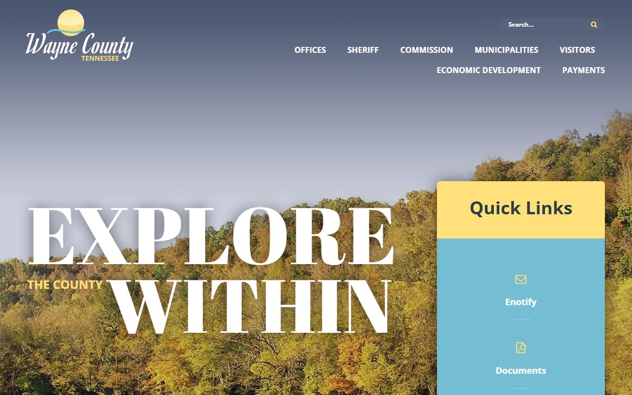 Wayne County Marriage License information from the county government page