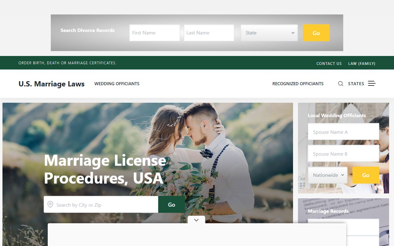 Tennessee Marriage License fee and requirement summary